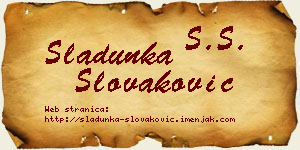 Sladunka Slovaković vizit kartica